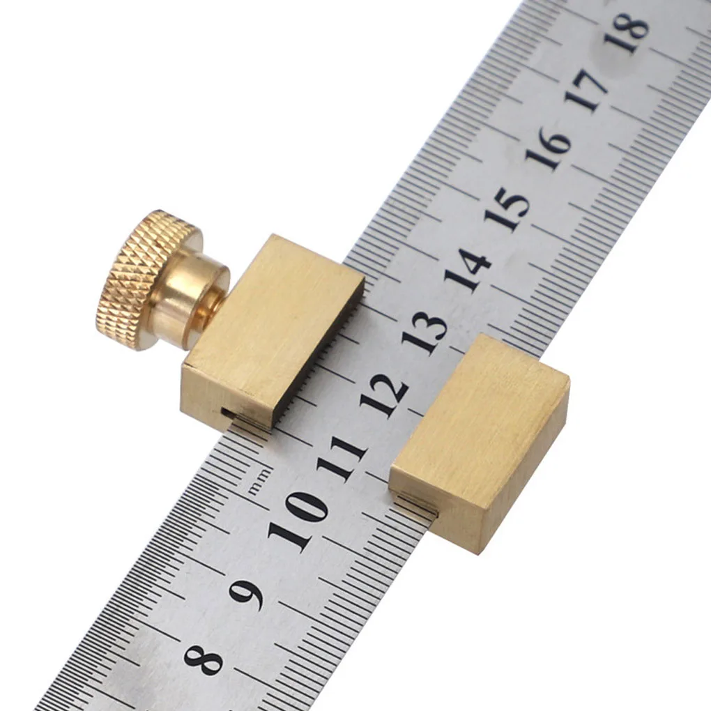 Ruler Brass Positioning Block Woodworking Line Locator Steel Ruler Fixed Carpenter Scriber Gauge Marking Hand Tool
Ruler Brass Positioning Block Woodworking Line Locator Steel Ruler Fixed Carpenter Scriber Gauge Marking Hand Tool