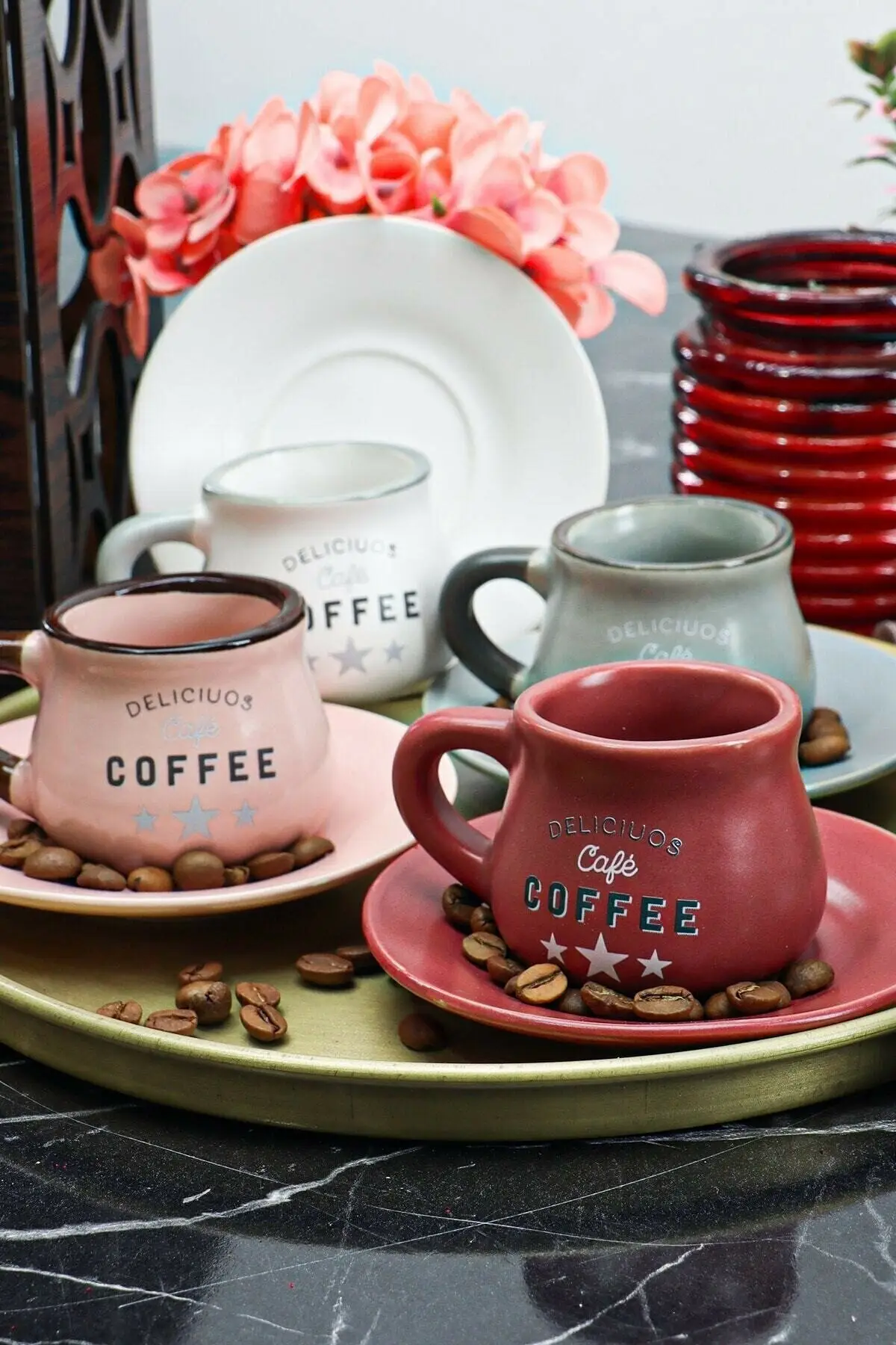 Amazing Turkish Greek Arabic Coffee & Espresso Cup Set OME LIFE 12 Pieces Colorful Ceramic Cup Set
Amazing Turkish Greek Arabic Coffee & Espresso Cup Set OME LIFE 12 Pieces Colorful Ceramic Cup Set