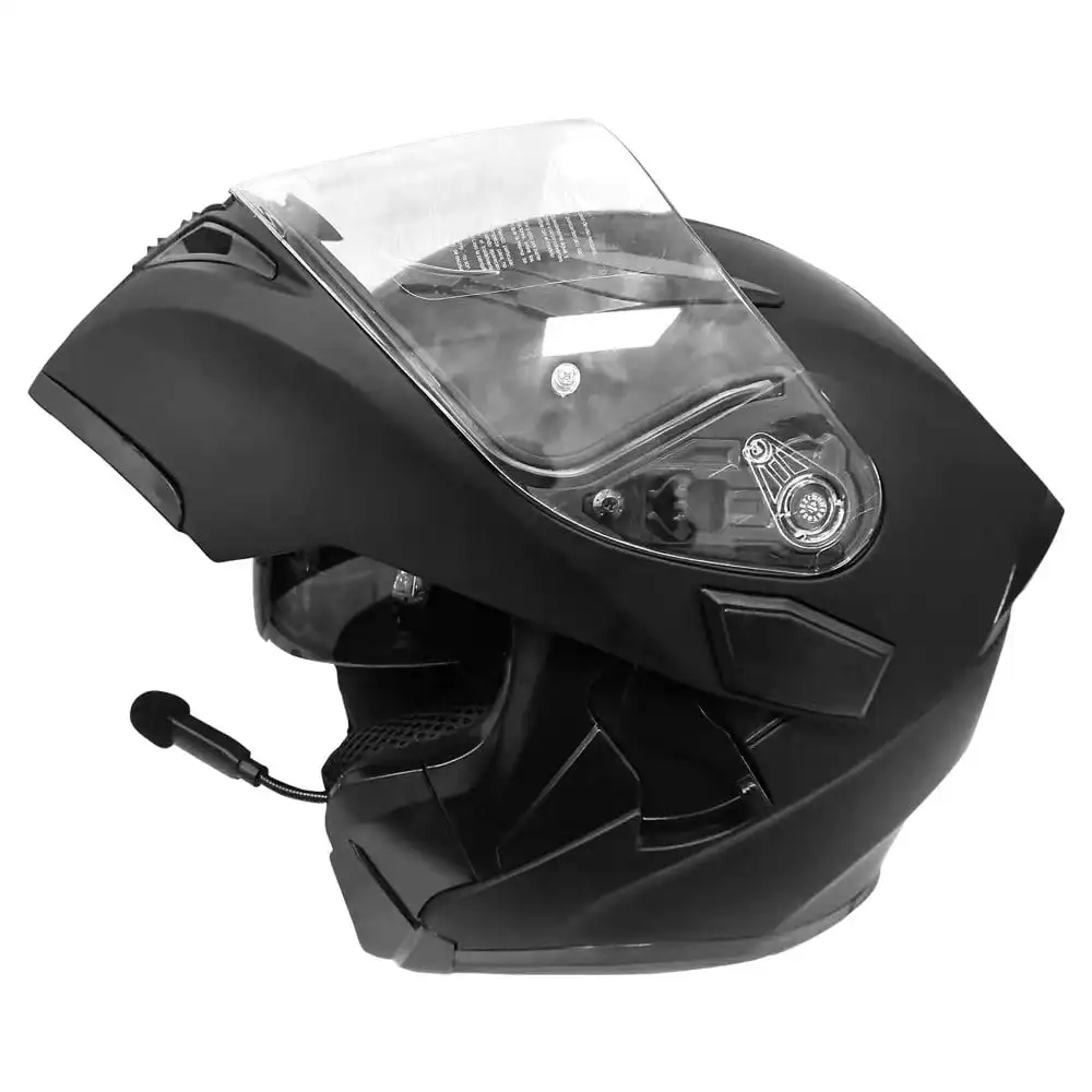 Motorcycle Full Face Helmet Flip up Helmets with Bluetooth Headset Adult Matte Black L
Motorcycle Full Face Helmet Flip up Helmets with Bluetooth Headset Adult Matte Black L