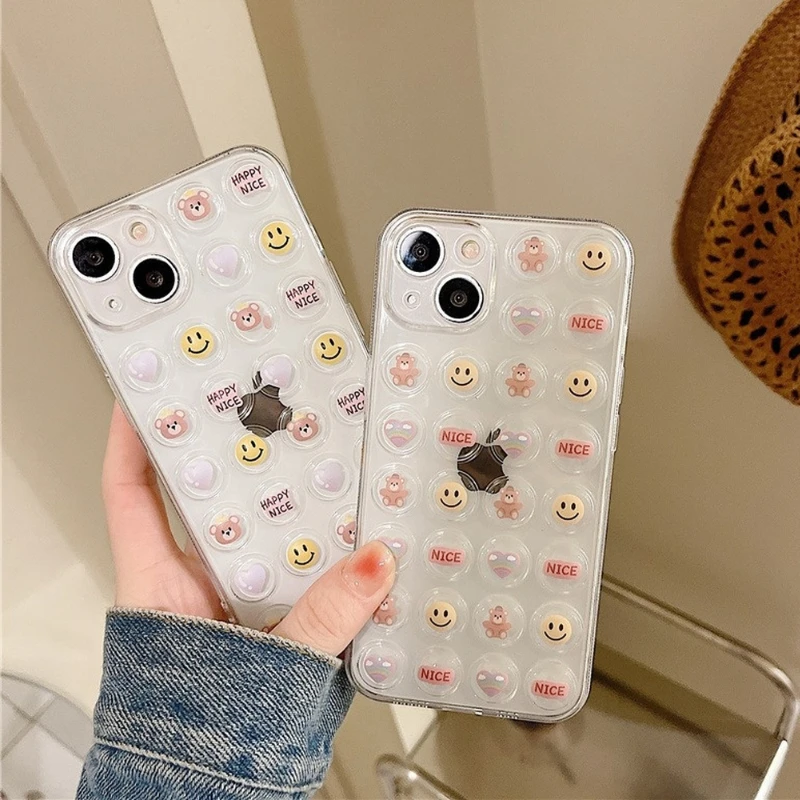Cute Love Heart Smiley Push Bubble Clear Phone Case For iPhone 13 11 12 Pro X XR XS Max MINI 7 8Plus Cartoon Stress Relief Cover
Cute Love Heart Smiley Push Bubble Clear Phone Case For iPhone 13 11 12 Pro X XR XS Max MINI 7 8Plus Cartoon Stress Relief Cover