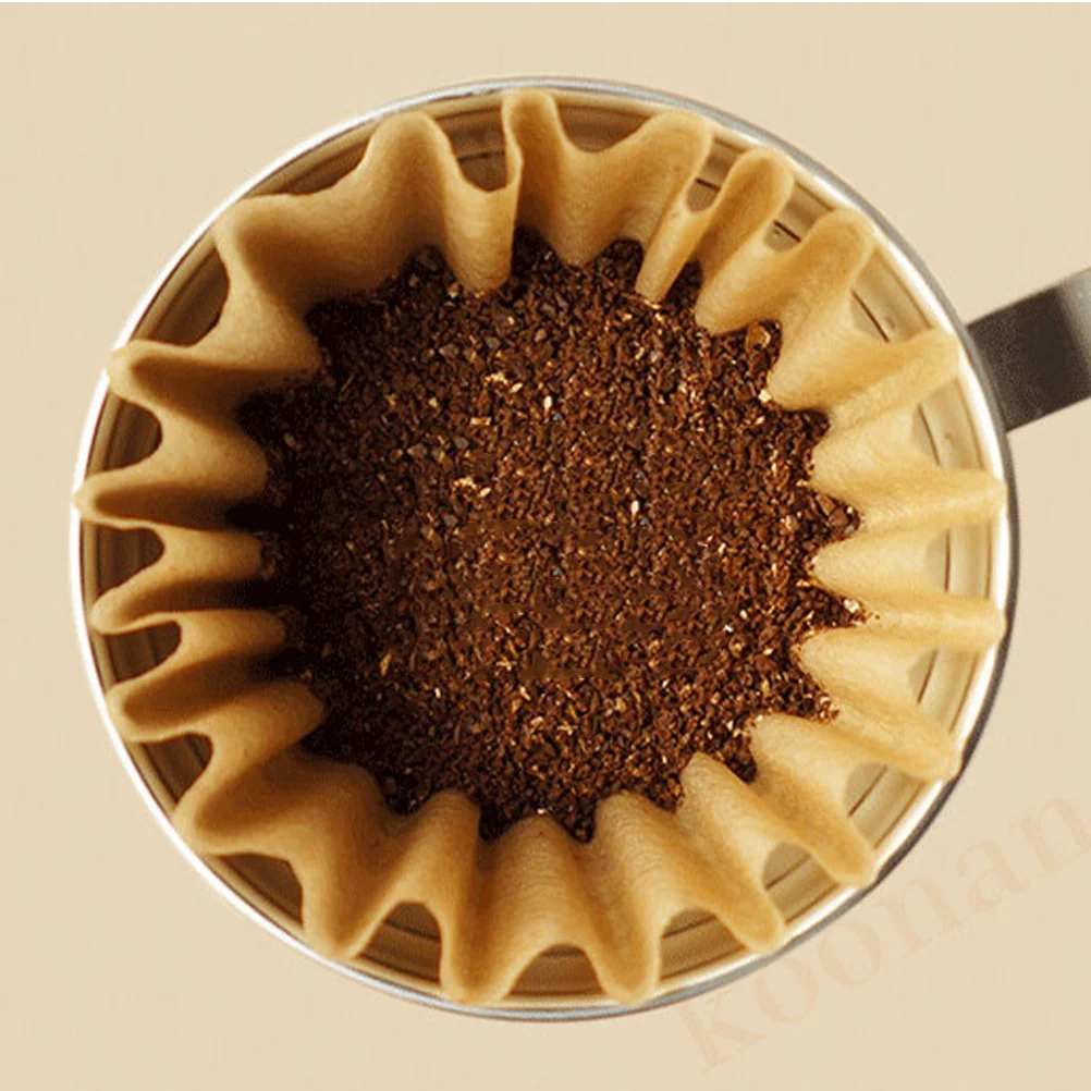 

50PCS Coffee Filter Cake Shape Coffee Filtering Paper Hand Drip Filter Paper for Home Kitchen - 1-4 Cup