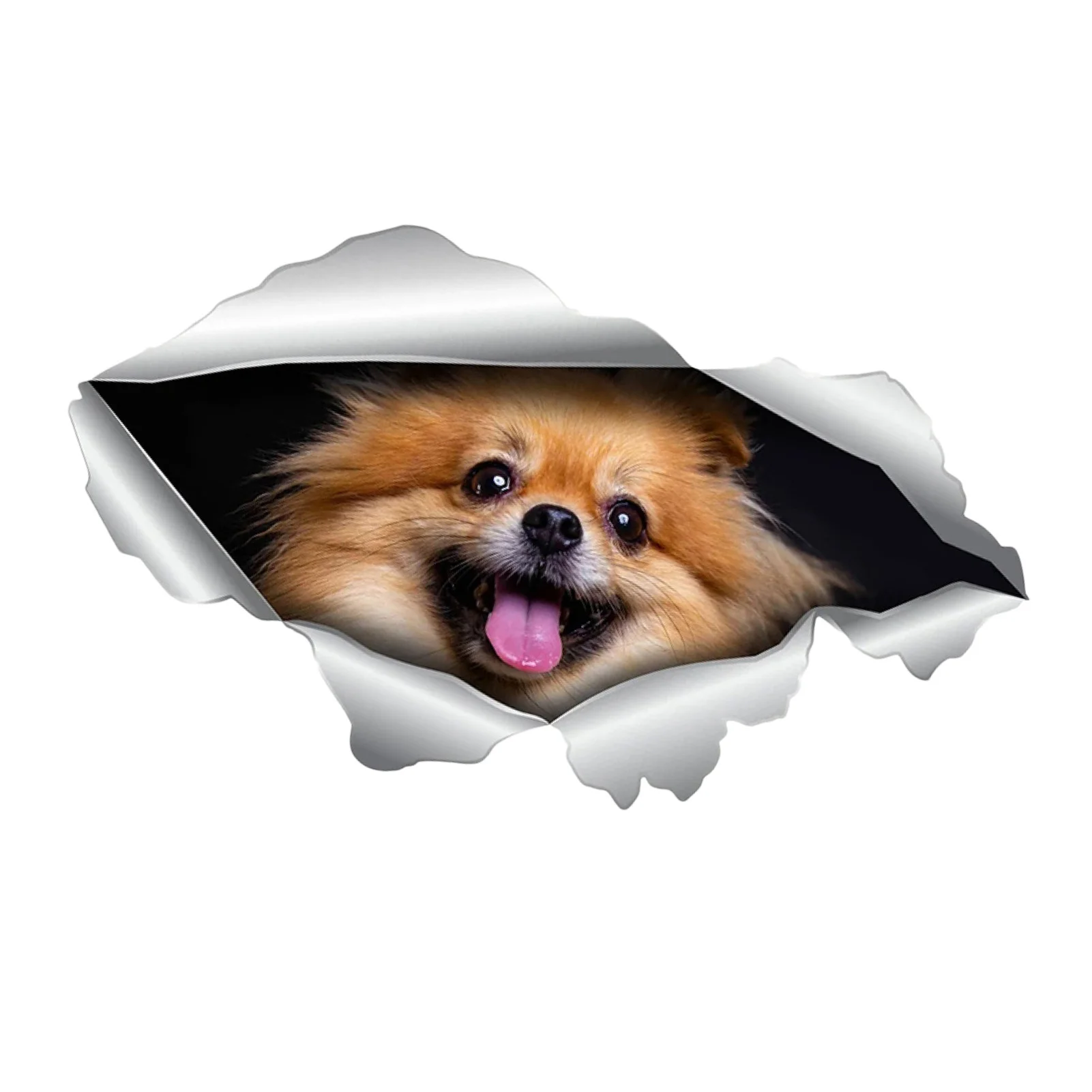 

3D Dog Crack Wall Stickers Innovative Home Car Windows Decoration Sticker Toilet Fridge Dachshund Husky Bulldog Crack Sticker