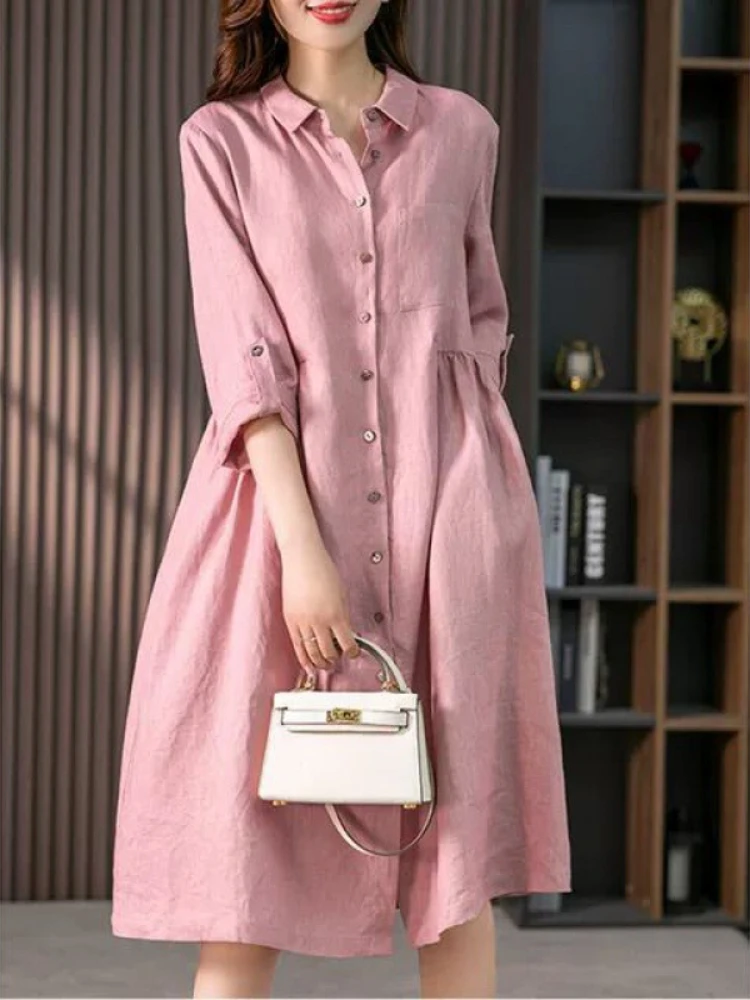 New Dresses for Women 2023 Summer Elegant French Shirt Dress Vintage LOOSE Mini Dress Office Commuting Long Robe Formal Dresses
New Dresses for Women 2023 Summer Elegant French Shirt Dress Vintage LOOSE Mini Dress Office Commuting Long Robe Formal Dresses