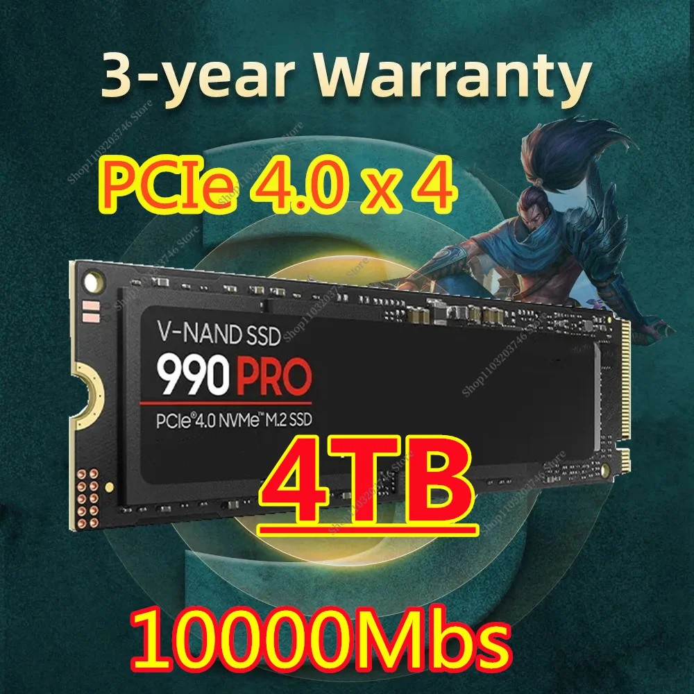 Brand Original M2 2280 SSD 4TB/2TB/1TB 990 PRO SSD Internal Solid State Disk PCIe Gen 4.0 X 4 NVMe for PS5/PC/Laptop
Brand Original M2 2280 SSD 4TB/2TB/1TB 990 PRO SSD Internal Solid State Disk PCIe Gen 4.0 X 4 NVMe for PS5/PC/Laptop