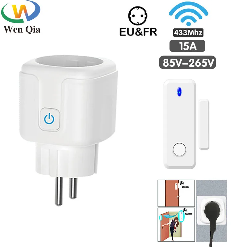 Wireless Door Sensor Smart Socket Light Switch Remote Control Electrical Outlets 16A 220V EU FR Wall Plug for Extractor Hood Fan
Wireless Door Sensor Smart Socket Light Switch Remote Control Electrical Outlets 16A 220V EU FR Wall Plug for Extractor Hood Fan