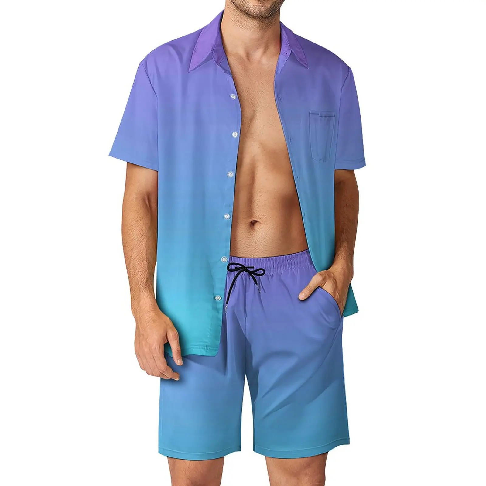 Trendy Ombre Men Sets Purple and Teal Blue Casual Shorts Beach Shirt Set Summer Hawaii Print Suit Short Sleeve Oversized Clothes
Trendy Ombre Men Sets Purple and Teal Blue Casual Shorts Beach Shirt Set Summer Hawaii Print Suit Short Sleeve Oversized Clothes