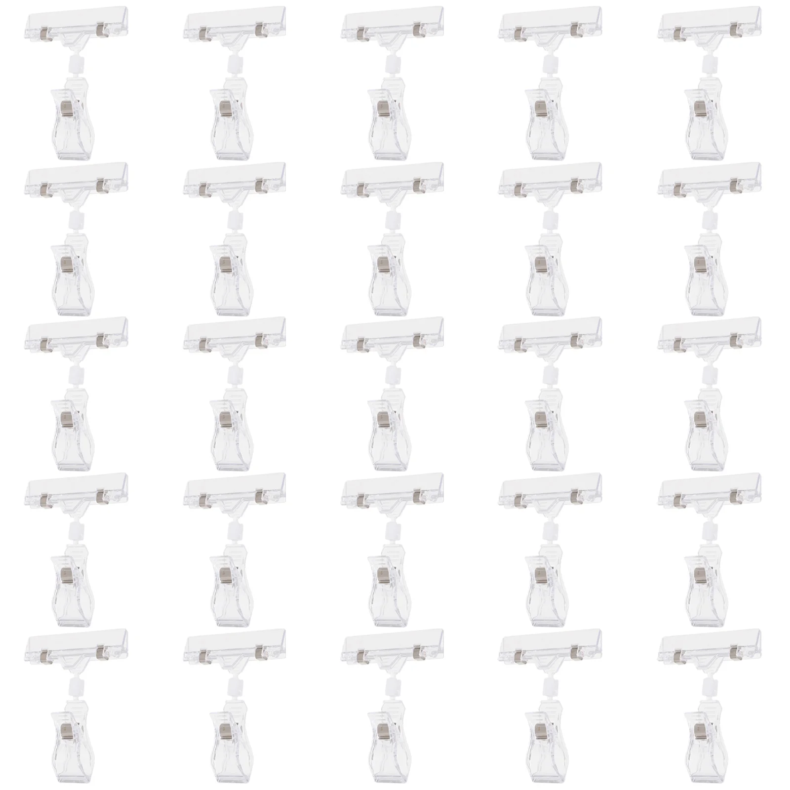 25 шт. держатель для бирки с двумя зажимами пластиковая Поворотная подставка
25 шт. держатель для бирки с двумя зажимами пластиковая Поворотная подставка