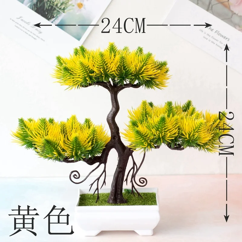 2022 Artificial Pine Tree Plant Bonsai Simulation Plastic Fake Flower Wine Cabinet Bookcase Home Living Room Decor Ornaments 
2022 Artificial Pine Tree Plant Bonsai Simulation Plastic Fake Flower Wine Cabinet Bookcase Home Living Room Decor Ornaments