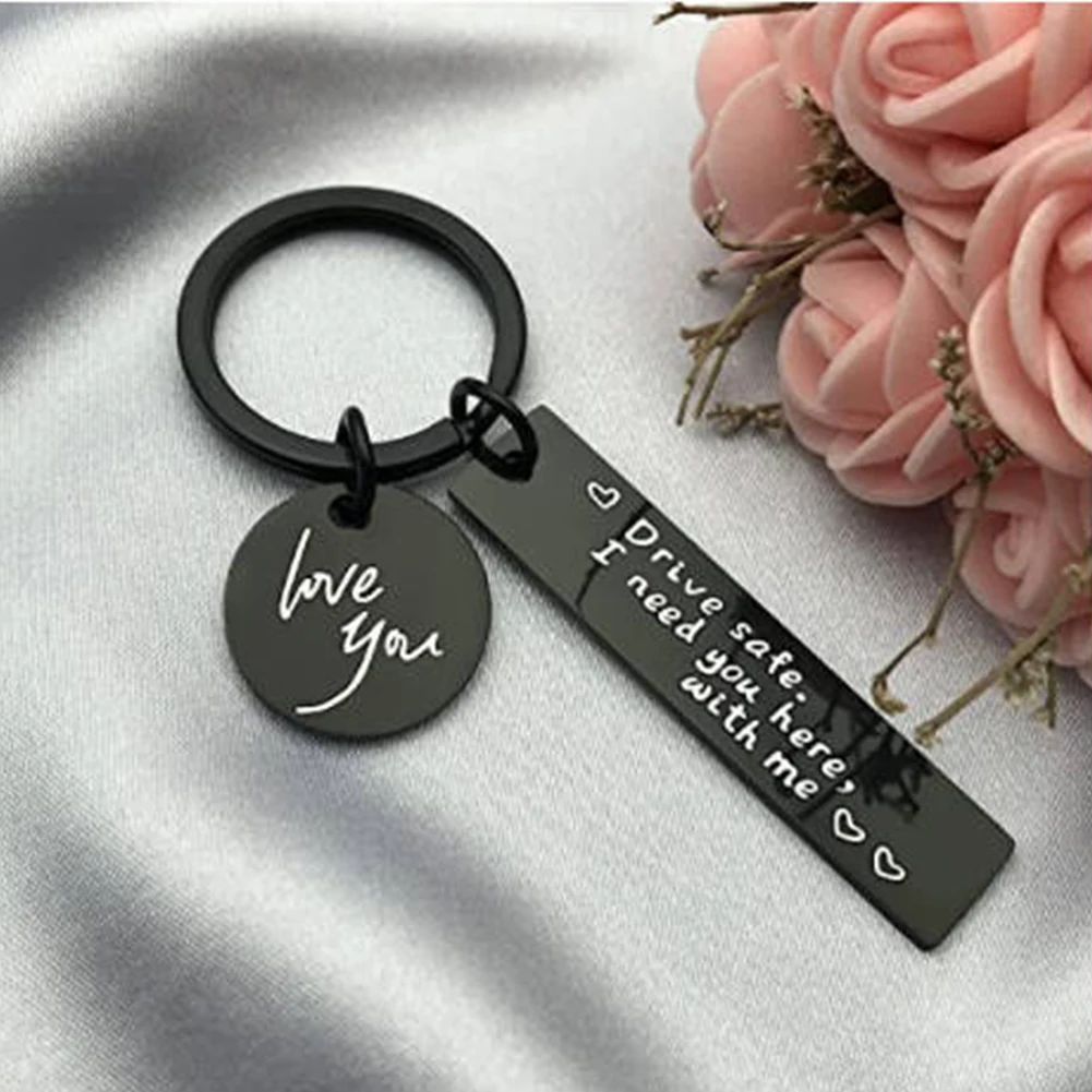Stainless Steel Keychain Jewelry Engraved I Love You I Need You Here With Me Keychain for Boyfriend Husband Dad Birthday Gifts
Stainless Steel Keychain Jewelry Engraved I Love You I Need You Here With Me Keychain for Boyfriend Husband Dad Birthday Gifts