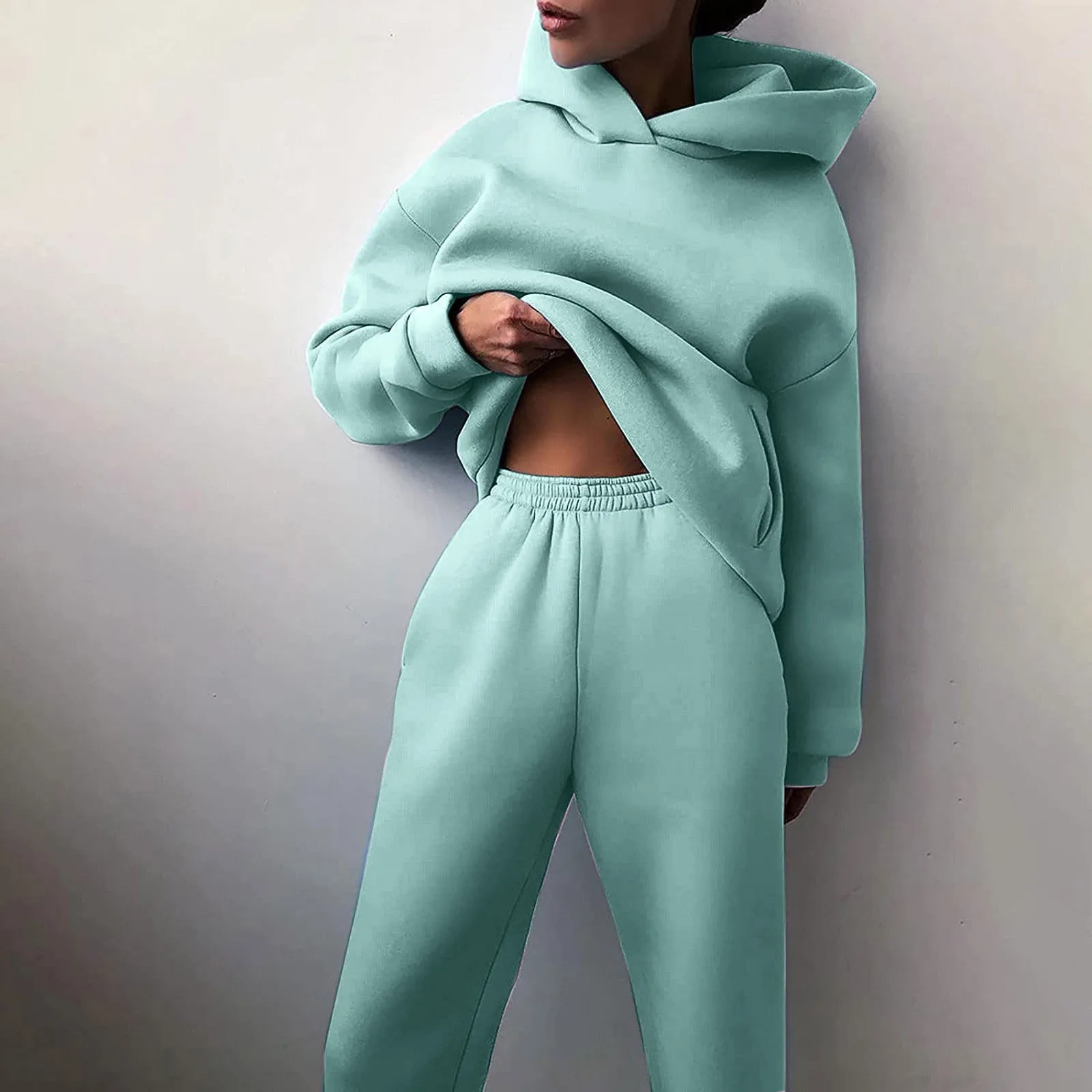 Oversized Thicken Warm Hoodies Suit Loose Long Sleeves Pullover Elastic High Waist Oversize Straight Leg Trousers Sports Sets
Oversized Thicken Warm Hoodies Suit Loose Long Sleeves Pullover Elastic High Waist Oversize Straight Leg Trousers Sports Sets