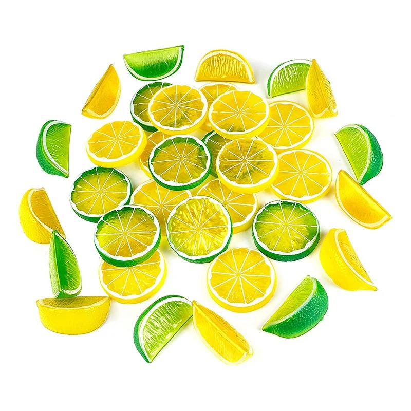 Artificial Lemon Slices Blocks : 30Pcs Fake Lemon Slices and 20Pcs Lemon Blocks Realistic Fruit Lemon Decorations
Artificial Lemon Slices Blocks : 30Pcs Fake Lemon Slices and 20Pcs Lemon Blocks Realistic Fruit Lemon Decorations