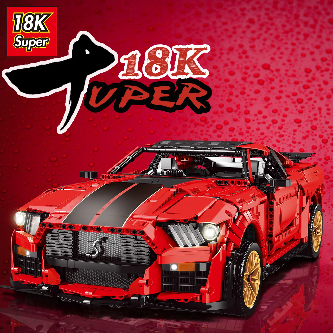GTE K135 Shelby GT500 igh-tech 18K Mustang Shelby Super Speed Racing Cars Moc Bricks Technology Model Building Block Toy 3386P 
GTE K135 Shelby GT500 igh-tech 18K Mustang Shelby Super Speed Racing Cars Moc Bricks Technology Model Building Block Toy 3386P