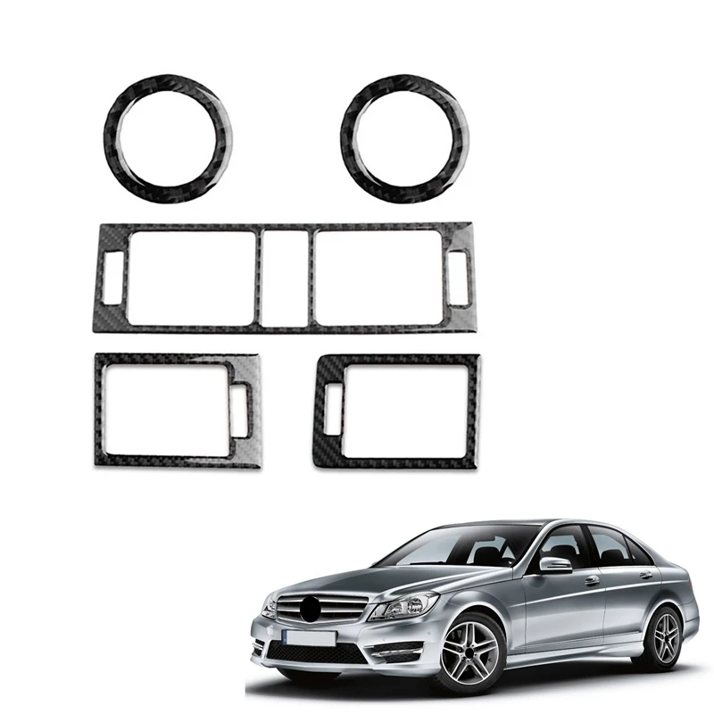 5Pcs Carbon Fiber Interior Center Console Dashboard Air Vent Outlet Cover Trim for Benz C-Class W204 2007-2013
5Pcs Carbon Fiber Interior Center Console Dashboard Air Vent Outlet Cover Trim for Benz C-Class W204 2007-2013