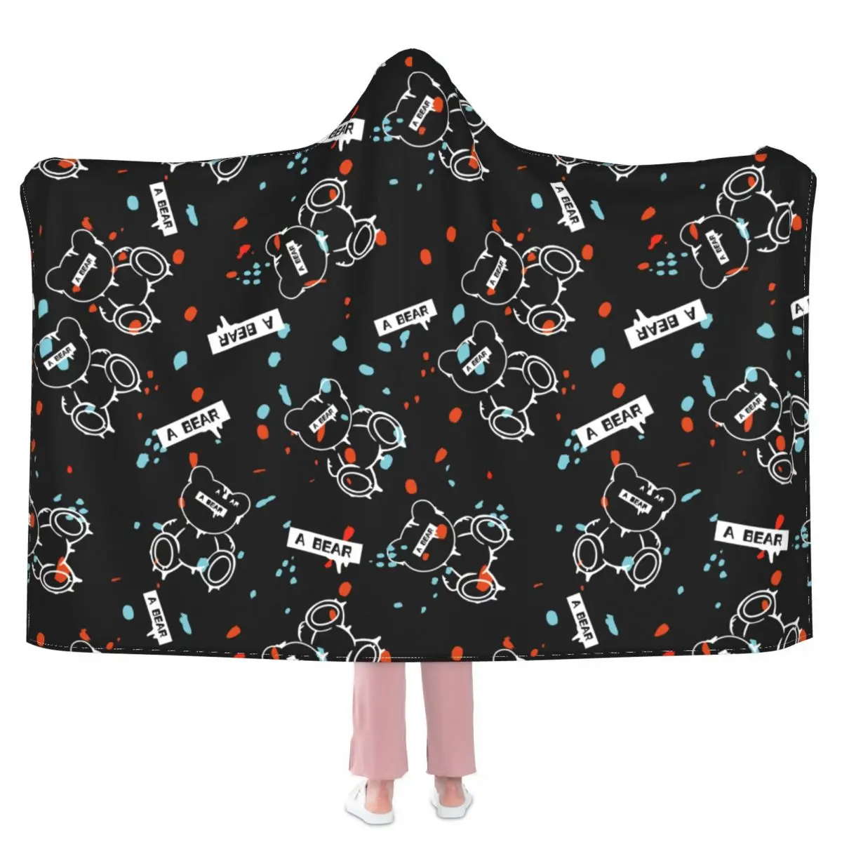 Мягкое флисовое покрывало с капюшоном и надписью «A Bear»
Мягкое флисовое покрывало с капюшоном и надписью «A Bear»
