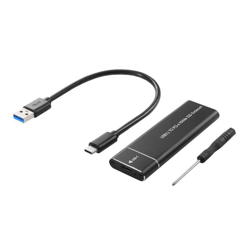 Адаптер корпуса M.2 Nvme SSD 10 Гбит/с USB C 3.1 Gen2 Корпус Внешний корпус Reader