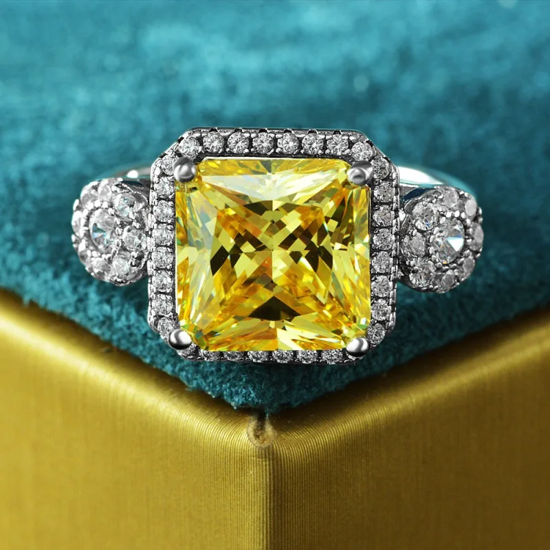 Apaison S925 Silver Color 9Ct Yellow High Carbon Diamond Ring Luxury Ultra Flash Jewelry For Women Wedding Gifts
Apaison S925 Silver Color 9Ct Yellow High Carbon Diamond Ring Luxury Ultra Flash Jewelry For Women Wedding Gifts