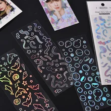 Laser Magic Fairy Tale Series Girl Hand Book Stickers Colorful Decorative Stickers PVC Waterproof Stationery Sticker