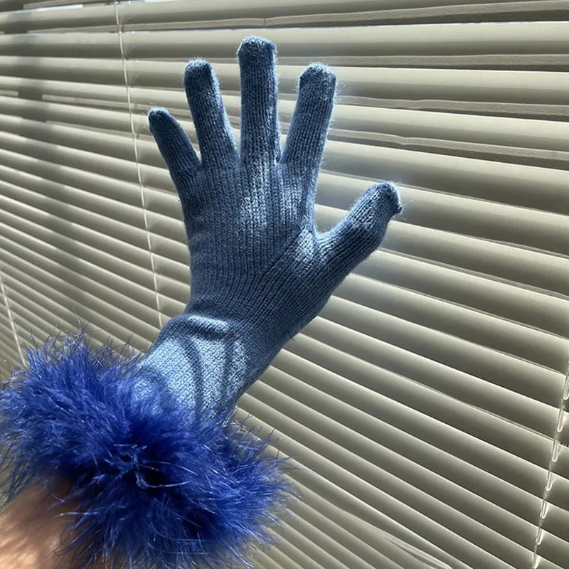 Feather Knitted Cashmere Gloves Women Y2k Autumn Winter Party Long Gloves Japanese Warm Five-finger Fashion Gloves Hot Girl
Feather Knitted Cashmere Gloves Women Y2k Autumn Winter Party Long Gloves Japanese Warm Five-finger Fashion Gloves Hot Girl