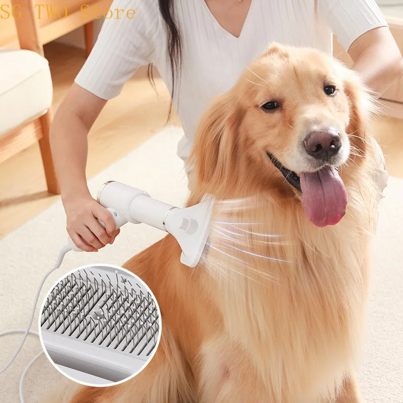 Pet Hair Dryer 2 In 1 Grooming Pet Brush Adjustable Temperature Dog Hair Dryer Pet Hair Removal Dog Brush for Dog Cat
Pet Hair Dryer 2 In 1 Grooming Pet Brush Adjustable Temperature Dog Hair Dryer Pet Hair Removal Dog Brush for Dog Cat