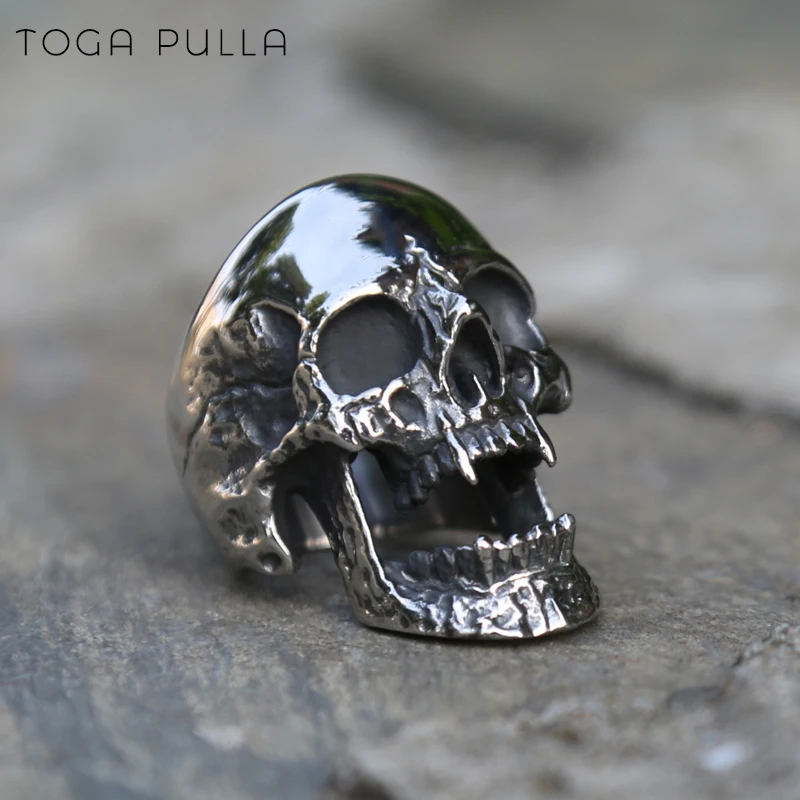 High Polished Vampire Skull Rings Stainless Steel Skull Mens Biker Rocker Ring Boy Heavy Metal Gothic Punk Jewelry Size 7-15
High Polished Vampire Skull Rings Stainless Steel Skull Mens Biker Rocker Ring Boy Heavy Metal Gothic Punk Jewelry Size 7-15