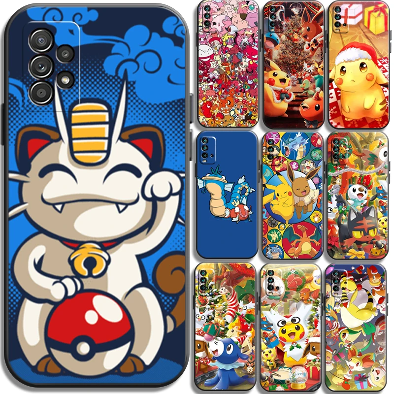 

Pokémon Christmas Phone Cases For Xiaomi Redmi Note 10 10S 10 Pro POCO F3 GT X3 GT M3 Pro X3 NFC Soft TPU Coque Carcasa