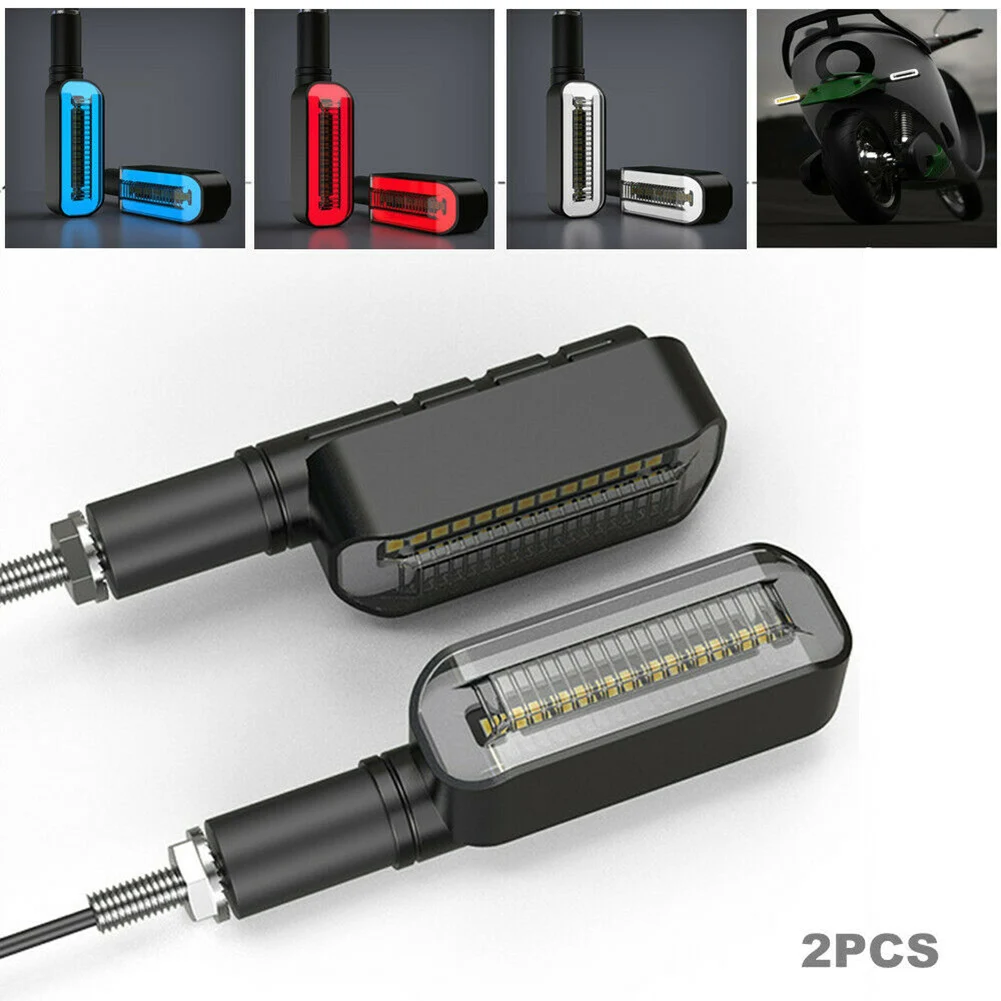 2PCS Turn Signal LED Light Motorcycle Stop Signal DRL Flowing Water Flashing Blinker Tail Accessory Lamps Universal Brake
2PCS Turn Signal LED Light Motorcycle Stop Signal DRL Flowing Water Flashing Blinker Tail Accessory Lamps Universal Brake
