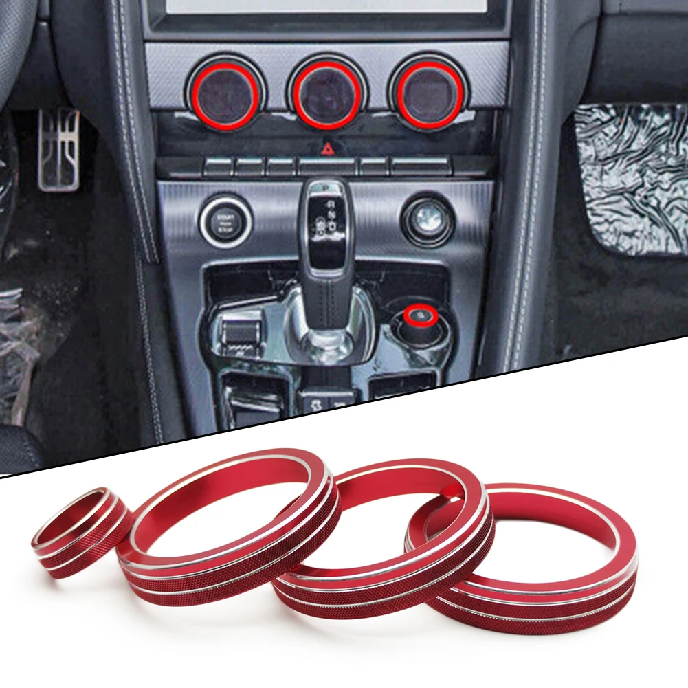 4PCS/SET Car Central Air Conditioning Volume Knobs Ring Trim For Jaguar F-TYPE 2013-2022 Car Accessories
4PCS/SET Car Central Air Conditioning Volume Knobs Ring Trim For Jaguar F-TYPE 2013-2022 Car Accessories