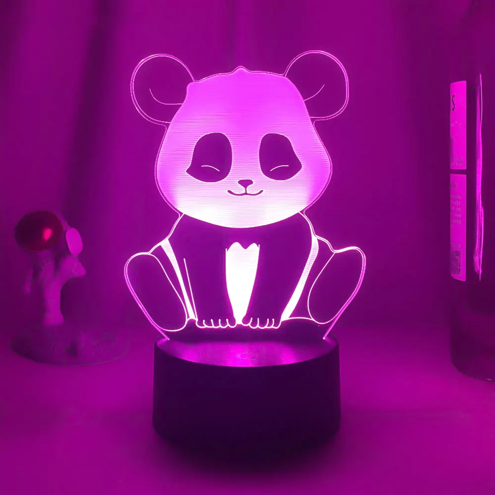Popular Animal Panda Cat Baby Night Lamp 7 colors Touch Color changing Eye Protection Bedroom Bedside Night light Gift Children
Popular Animal Panda Cat Baby Night Lamp 7 colors Touch Color changing Eye Protection Bedroom Bedside Night light Gift Children