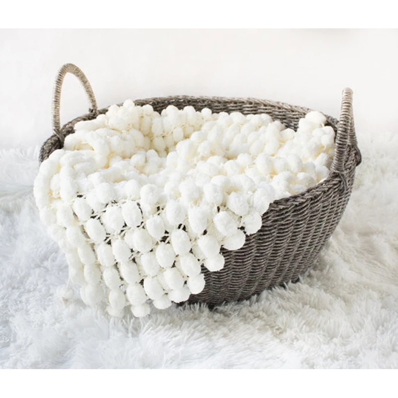 Pom Pom Blanket Baby Photography Popcorn Blanket Background Texture Carpet Mat Basket Filling Newborn Shooting Auxiliary Props
Pom Pom Blanket Baby Photography Popcorn Blanket Background Texture Carpet Mat Basket Filling Newborn Shooting Auxiliary Props