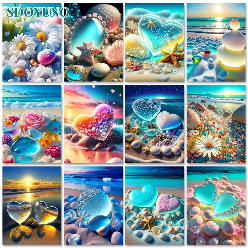 SDOYUNO Modern Painting By Numbers With Frame Daisy Seaside Pictures With Numbers Beach Scenery For Personalized Gift Home Decor
SDOYUNO Modern Painting By Numbers With Frame Daisy Seaside Pictures With Numbers Beach Scenery For Personalized Gift Home Decor