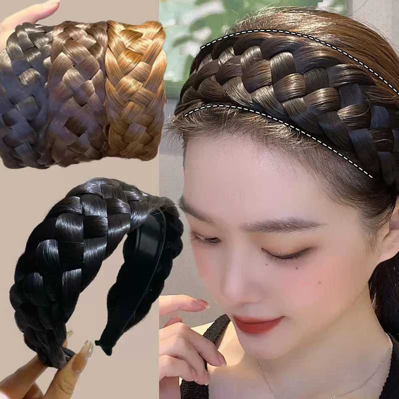 2023 Wig Headbands for Women Wide Fishbone Braids Hairbands Handmade Head Hoop Hair Styling Headwear Accessories Gift
2023 Wig Headbands for Women Wide Fishbone Braids Hairbands Handmade Head Hoop Hair Styling Headwear Accessories Gift
