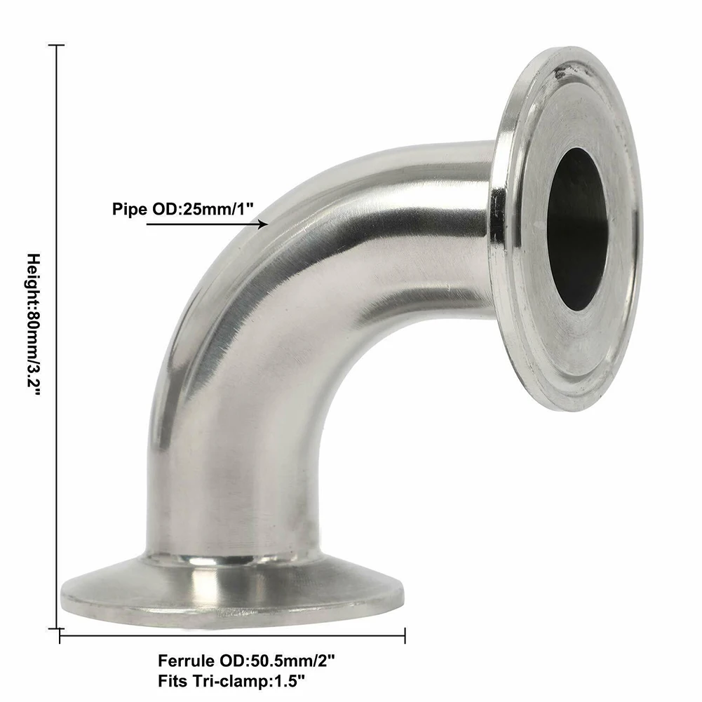 Elbow Adapter Sanitary Ferrule Elbow Pipe Fitting 304 Stainless Steel Durability
Elbow Adapter Sanitary Ferrule Elbow Pipe Fitting 304 Stainless Steel Durability
