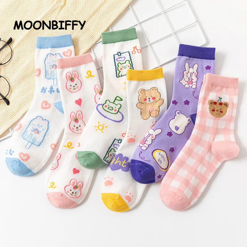 Harajuku Kawaii Women Socks Rabbit Bear Design Cute Sock Cartoon Ladies Ins Tide Plaid Socks Korean Style Art Creative Sokken
Harajuku Kawaii Women Socks Rabbit Bear Design Cute Sock Cartoon Ladies Ins Tide Plaid Socks Korean Style Art Creative Sokken