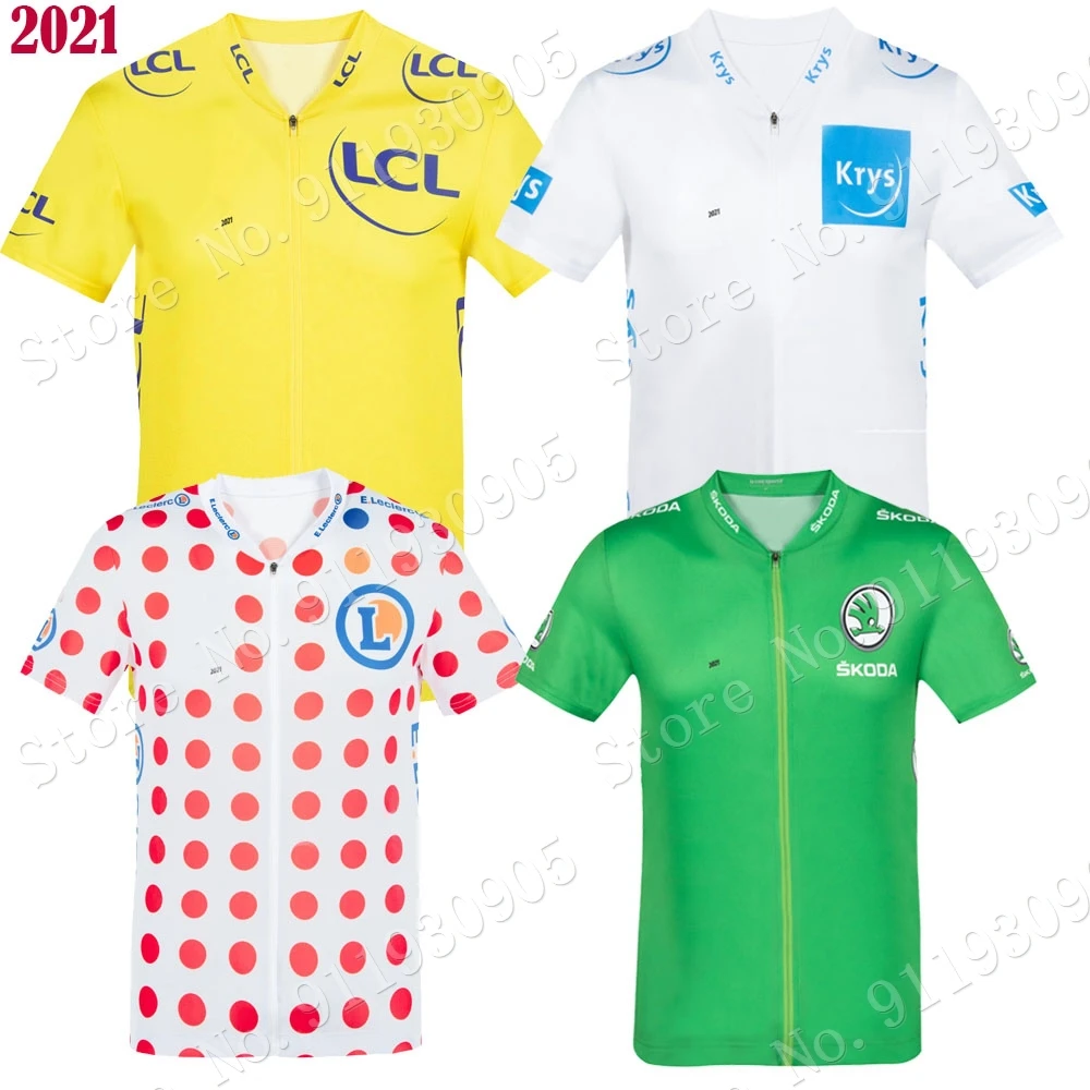 2021 France Tour Leader Men Cycling Jersey Yellow Green Polka Dot Short Sleeve Clothing Road Bicycle Tops MTB Wear Maillot
2021 France Tour Leader Men Cycling Jersey Yellow Green Polka Dot Short Sleeve Clothing Road Bicycle Tops MTB Wear Maillot