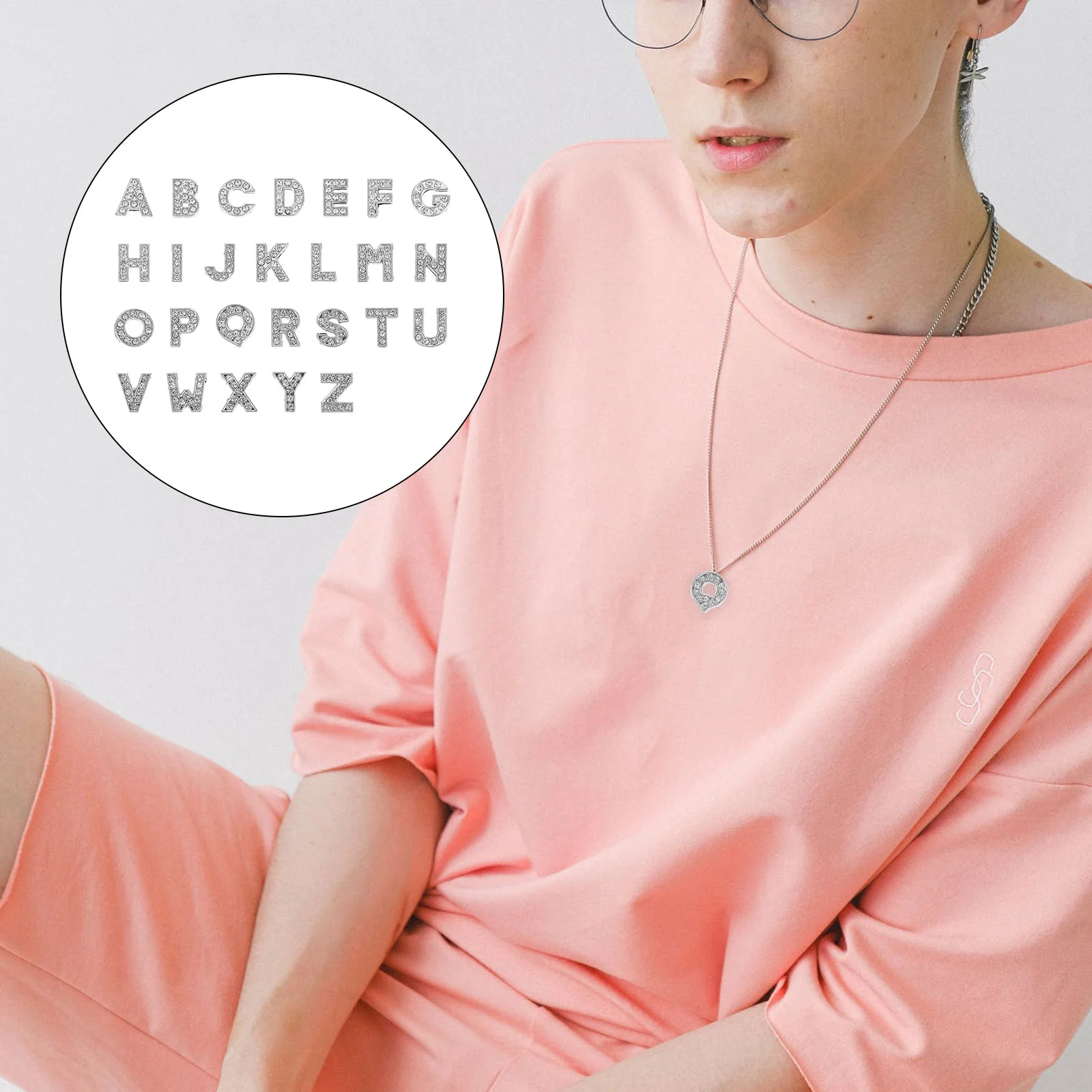 26 Pcs Rhinestone Alphabet Beads A-Z Bulk Necklaces Thin Suspenders Jewelry Making Alloy
26 Pcs Rhinestone Alphabet Beads A-Z Bulk Necklaces Thin Suspenders Jewelry Making Alloy