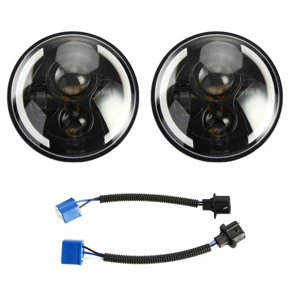 7 Inch Led Headlight H4 DRL Round 7'' Headlights with Yellow & White Angel Eye for Jeep Wrangler Lada Niva140W
7 Inch Led Headlight H4 DRL Round 7'' Headlights with Yellow & White Angel Eye for Jeep Wrangler Lada Niva140W