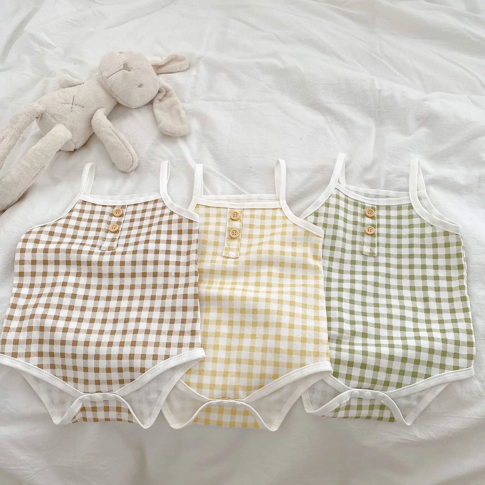 Ins New Baby Summer Costume Girl Infant Sleeveless Plaid Bodysuit Toddler Boy Casual Suspenders Romper Newborn Cotton Rompers
Ins New Baby Summer Costume Girl Infant Sleeveless Plaid Bodysuit Toddler Boy Casual Suspenders Romper Newborn Cotton Rompers