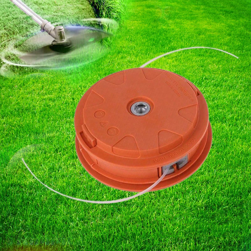 

Universal Aluminum Nylon Brush Mower Bump Spool Grass Trimmer 2 Lines Cutter Head Thread Line String Saw Strimmer Garden