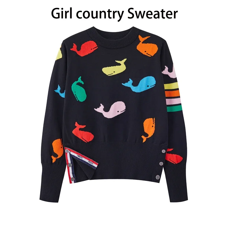 High Quality TB Korean Style Sweater Women's Autumn and Winter New Round Neck Loose Long Sleeved Knitting Base Coat 
High Quality TB Korean Style Sweater Women's Autumn and Winter New Round Neck Loose Long Sleeved Knitting Base Coat