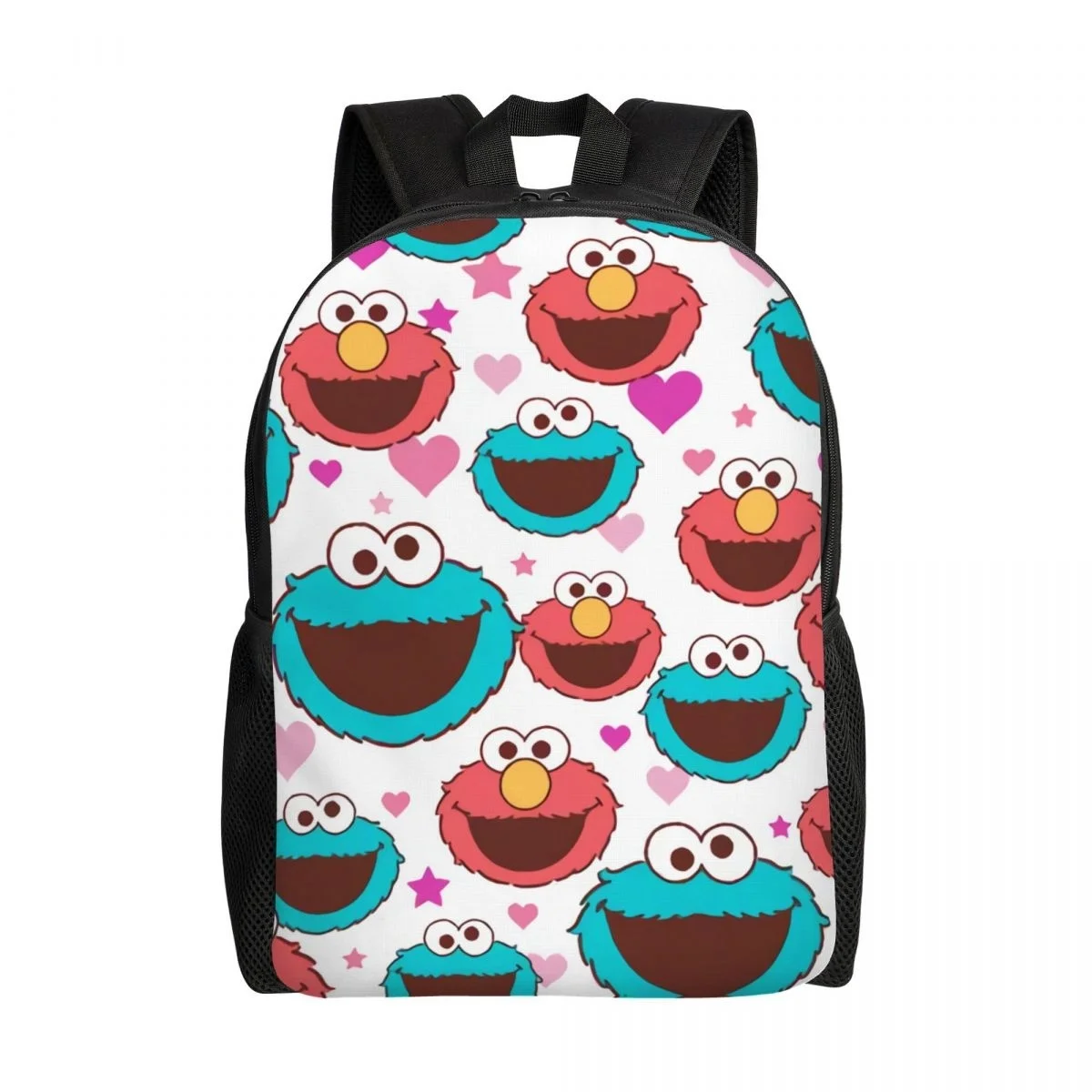 

Sesame Street Peace Love Backpack for Girls Boys Elmo Cookie Monster School College Travel Bags Bookbag Fits 15 Inch Laptop