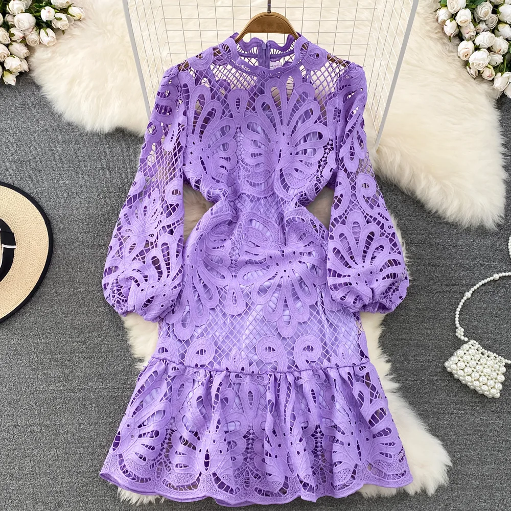 Women Lace Long Dress Long Sleeve O Neck Loose Dress Office lady Party Vacation Dresses Clothing
Women Lace Long Dress Long Sleeve O Neck Loose Dress Office lady Party Vacation Dresses Clothing