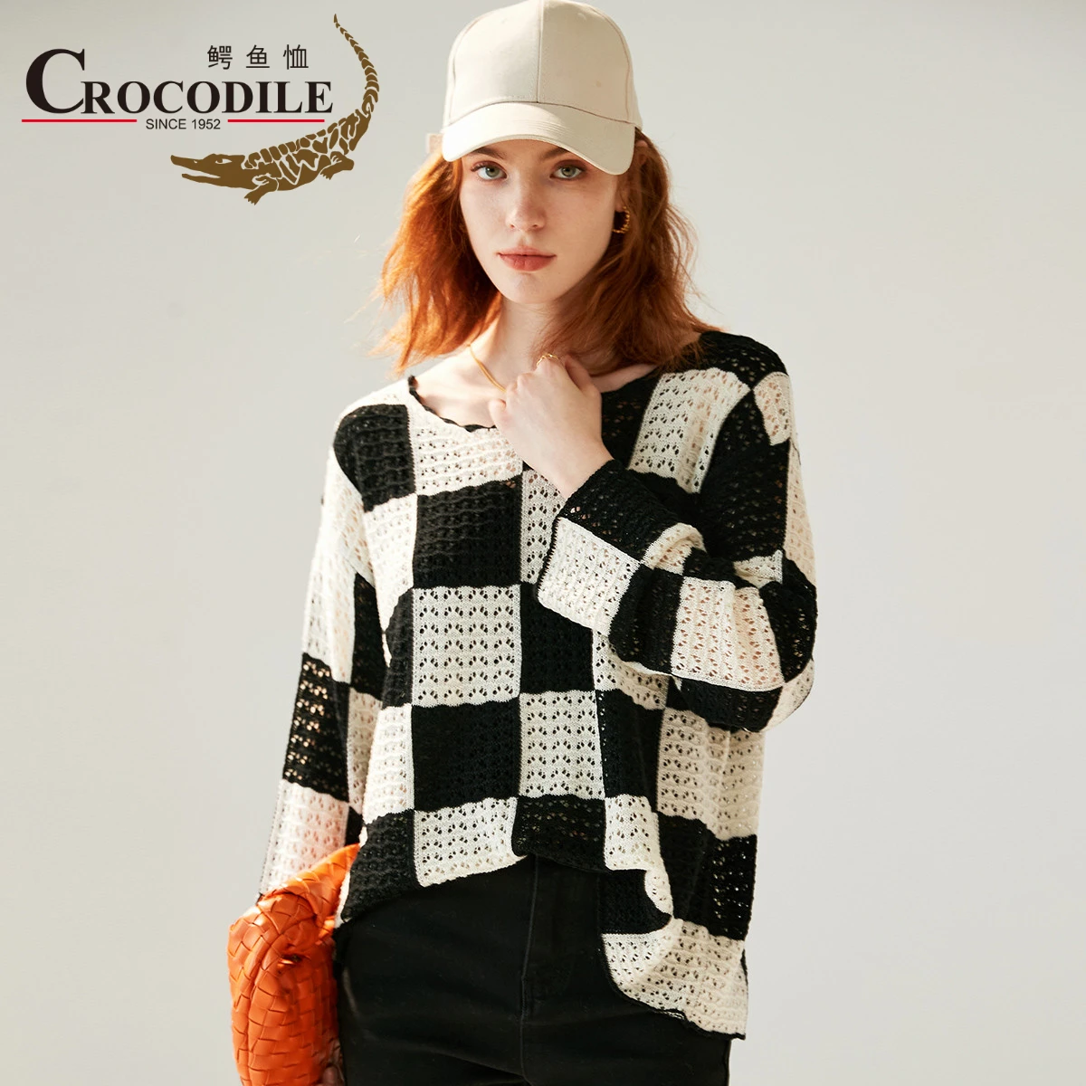Crocodile Checkerboard Plaid Sweater Jacquard Vintage Long Sleeve Knitwears Casual Fashion Commuting Streetwear Spring Clothes
Crocodile Checkerboard Plaid Sweater Jacquard Vintage Long Sleeve Knitwears Casual Fashion Commuting Streetwear Spring Clothes