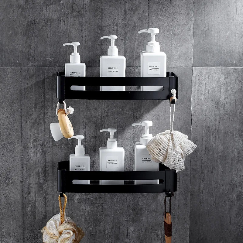 Bathroom Storage Shelves Organizer Shower Storage Rack Black Corner Wall Mounted Aluminum Toilet Shampoo Holder No Drill Shelve
Bathroom Storage Shelves Organizer Shower Storage Rack Black Corner Wall Mounted Aluminum Toilet Shampoo Holder No Drill Shelve