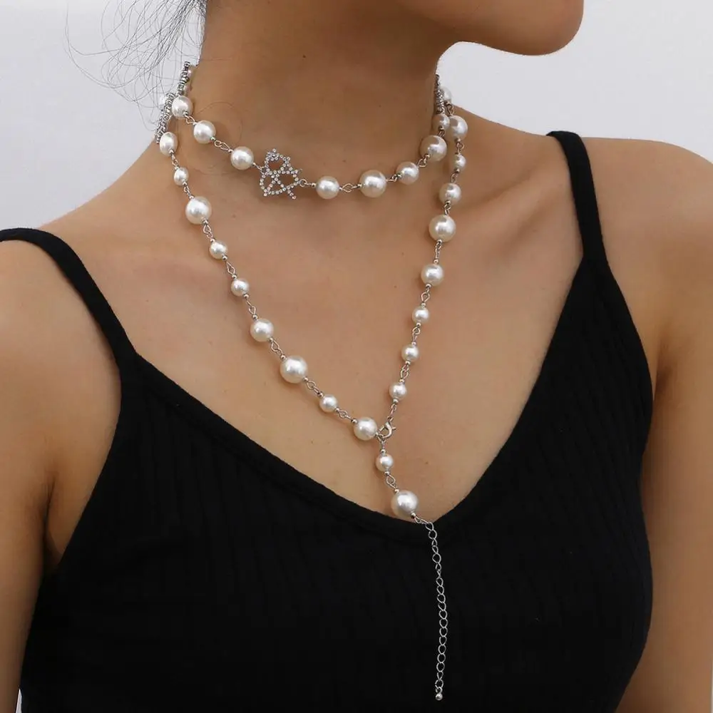 Women Fashion Elegant Hollow Out Heart Faux Pearl Multi-layers Necklace Jewelry Gift For Gifts Wedding Party Pendant Accessories
Women Fashion Elegant Hollow Out Heart Faux Pearl Multi-layers Necklace Jewelry Gift For Gifts Wedding Party Pendant Accessories