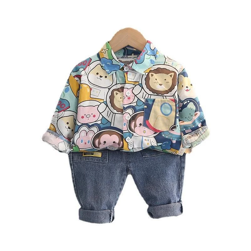 Baby Boys Girls Cartoon Shirt Pants 2Pcs/sets Kids Infant Costume Toddler Fashion Sportswear New Spring Autumn Children Clothes
Baby Boys Girls Cartoon Shirt Pants 2Pcs/sets Kids Infant Costume Toddler Fashion Sportswear New Spring Autumn Children Clothes
