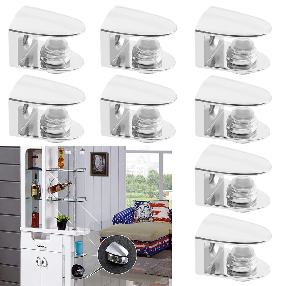 8pcs Glass Shelf Brackets Adjustable Zinc-Alloy Glass Clip Shelf Clamp Holder Flat Back Mount Holder For Partition Board Desk
8pcs Glass Shelf Brackets Adjustable Zinc-Alloy Glass Clip Shelf Clamp Holder Flat Back Mount Holder For Partition Board Desk