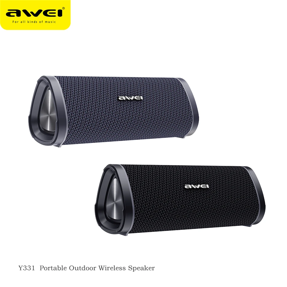 Стереоколонка AWEI Y331 TWS 10 Вт Bluetooth сабвуфер портативный динамик батарея 2000 мАч