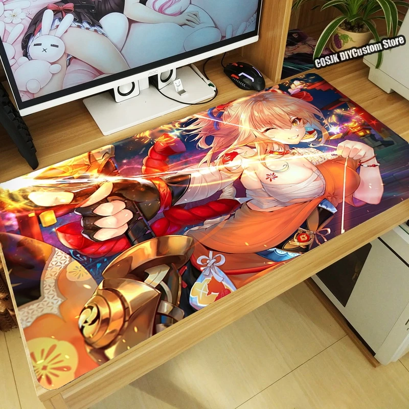 HOT Anime Game Genshin Impact Yoimiya Mouse Pad Large Non-slip Keyboard Desk Mat Computer Mousepad Gaming Accessories
HOT Anime Game Genshin Impact Yoimiya Mouse Pad Large Non-slip Keyboard Desk Mat Computer Mousepad Gaming Accessories