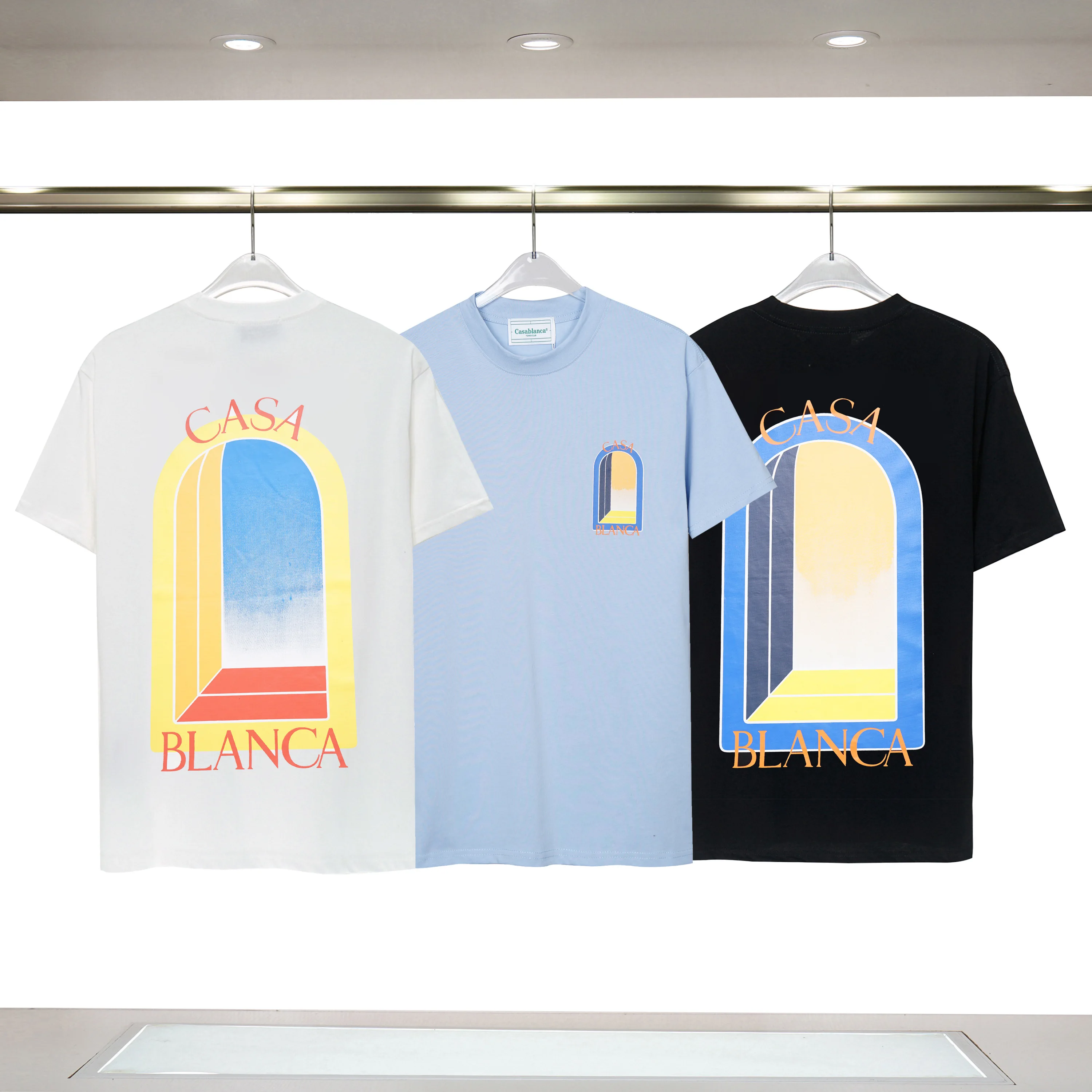Summer fashion Summer Casablanca short sleeve Gate of Fantasy letters logo printed loose sport round neck T-shirt
Summer fashion Summer Casablanca short sleeve Gate of Fantasy letters logo printed loose sport round neck T-shirt