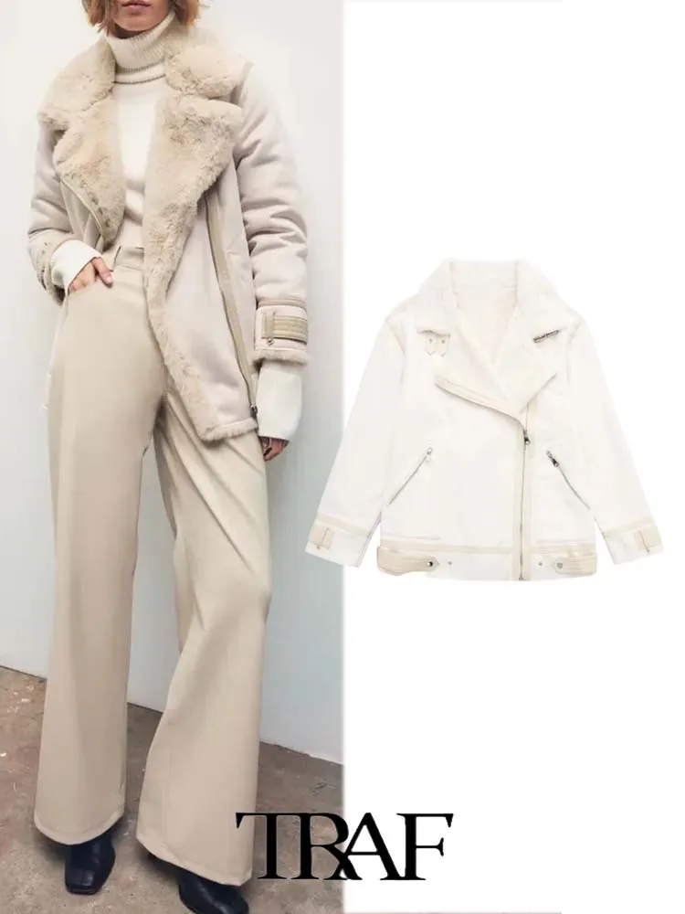 TRAF 2023 Fashion Leisure New Casual Faux Fur Effect Reversible Jacket Coat Top Coat Autumn Winter Long Sleeve Sweater
TRAF 2023 Fashion Leisure New Casual Faux Fur Effect Reversible Jacket Coat Top Coat Autumn Winter Long Sleeve Sweater